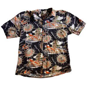 Cooke Street Vintage Aloha Tiki Surfing Island Hawaiian Button Down Shirt XL